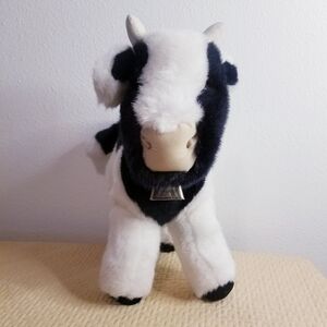 Vintage Dakin black/white cow plush